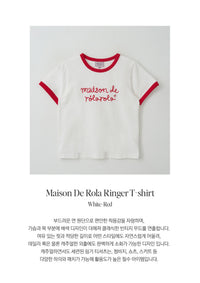 MAISON DE ROLA RINGER T-SHIRT WH+RD (preorder)