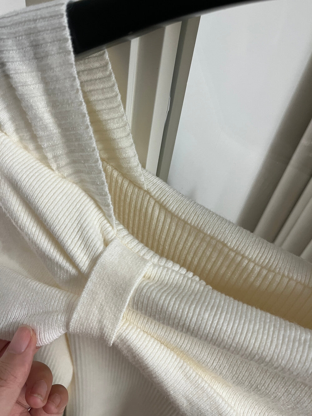 Kelly Designs French-Style Off-Shoulder Ribbed Knit Top – Soft & Fitted (Instock)