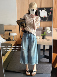 Kelly Designs Casual Blue Jeans With Belt(Instock)
