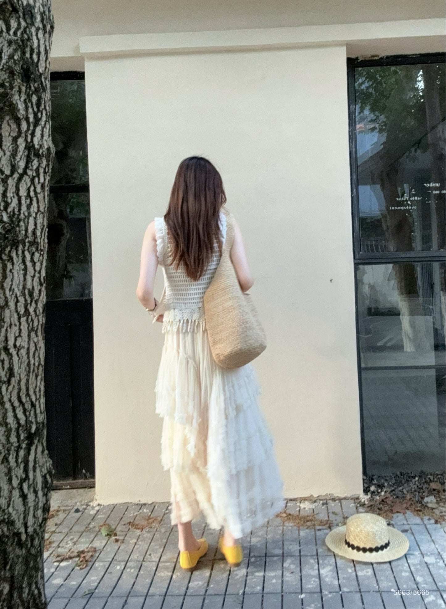 Kelly Designs Layer Beige Skirt & Top (Instock)