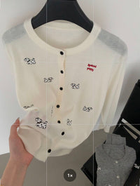 Kelly Designs Fine Wool Embroidered Cardigan - 3 Colors (Instock)