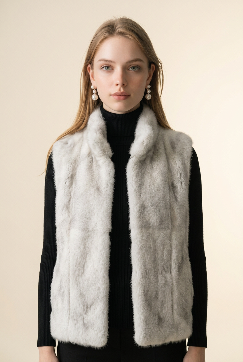 Kelly Designs Premium Rabbit Fur Vest – Ivory (Instock)