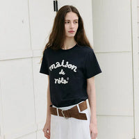 Rolarola MAISON DE ROLA EMBROIDERY T-SHIRT Navy (Instock)