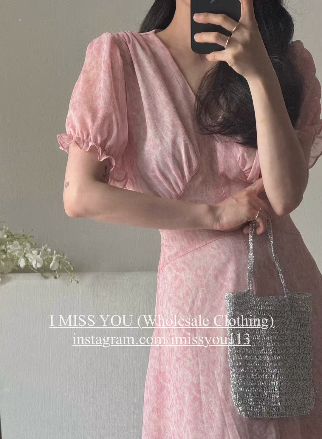 Korean APM Collection I Miss You Pink Dress (Instock)