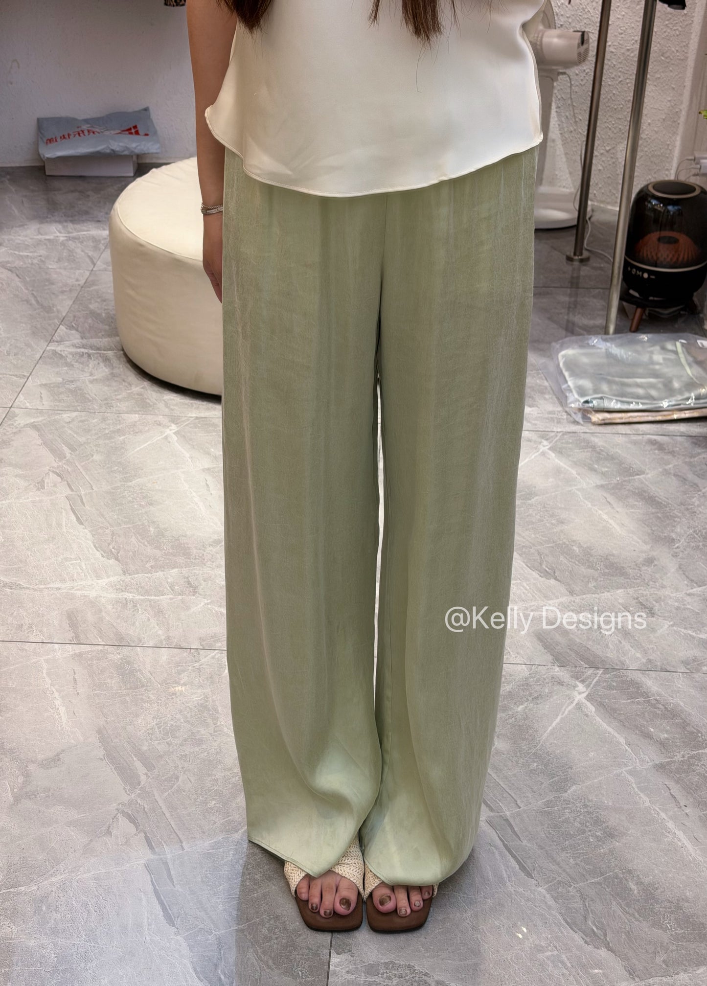 Kelly Designs Premium Acetate Wide-Leg Pants - 3 Colors (Instock)