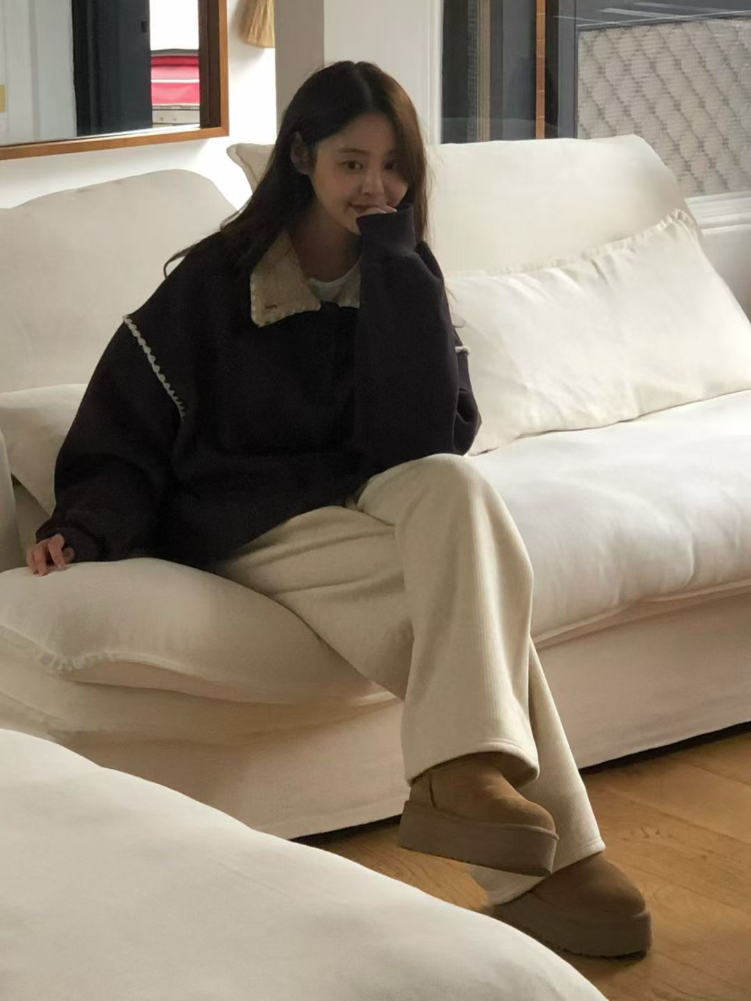 Korean APM Collection Fleece Pants - 4 Colors (Instock)