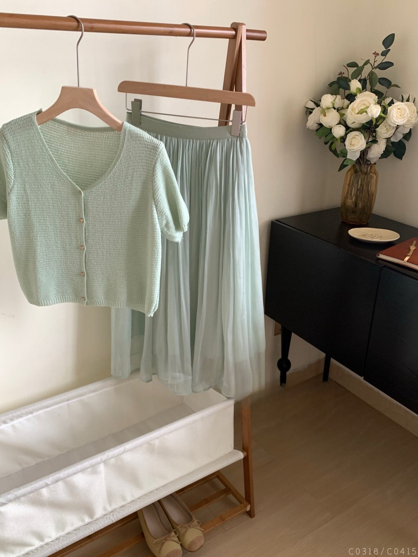 Kelly Designs Short Sleeve Mint Knit Top(Instock)