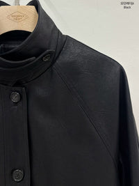 Korean Faux Leather Oversized Jacket  - 2 Colors (Instock)