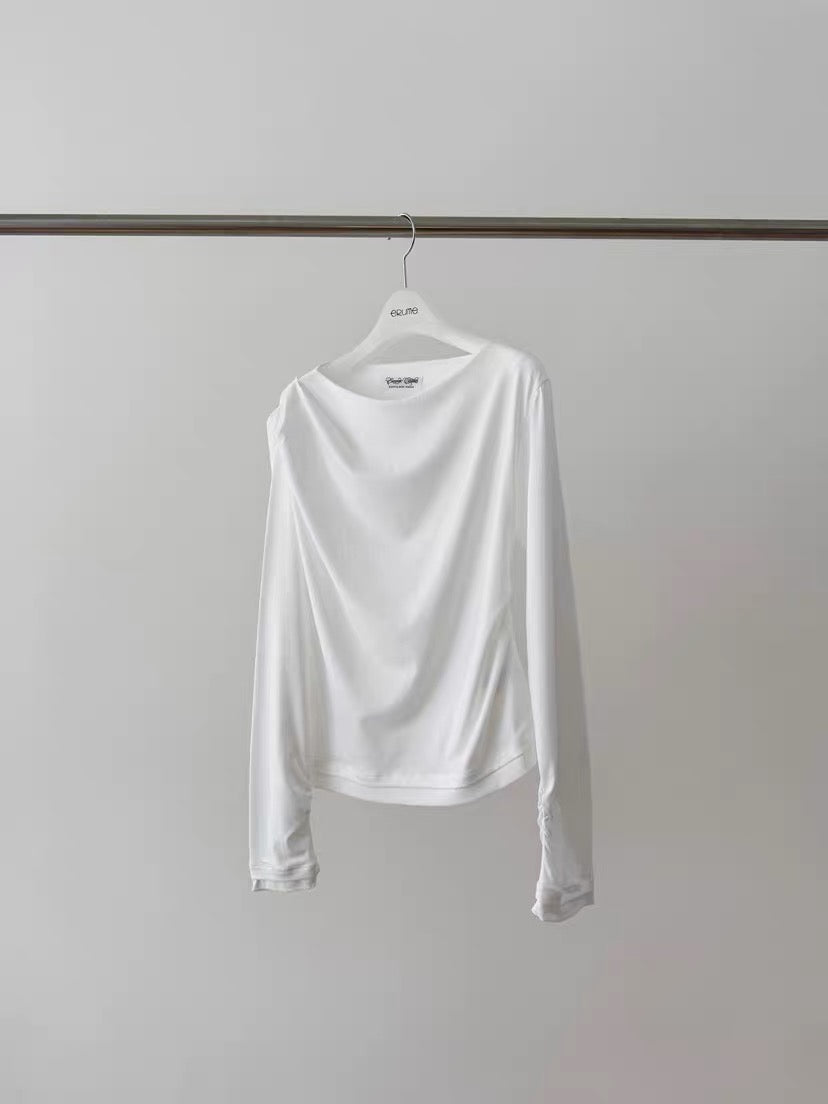 Korean ERUME Lightweight Sheer Long Sleeve Top (Instock)