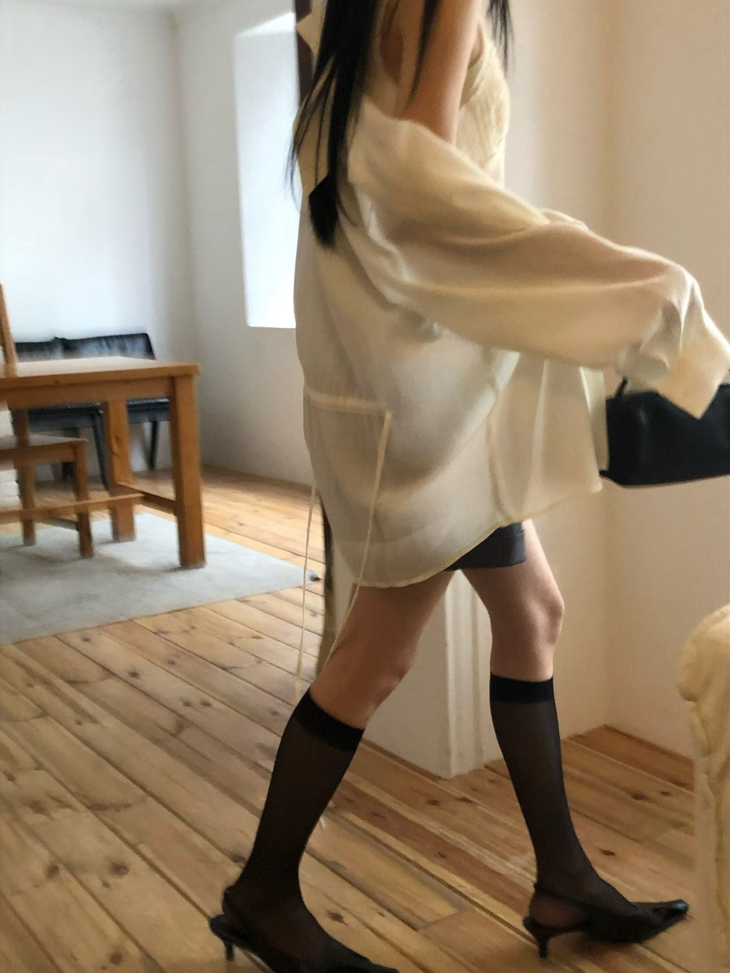 Korean APM Collection Shirt&Inner Lace Blouse-2 Colors (Instock)