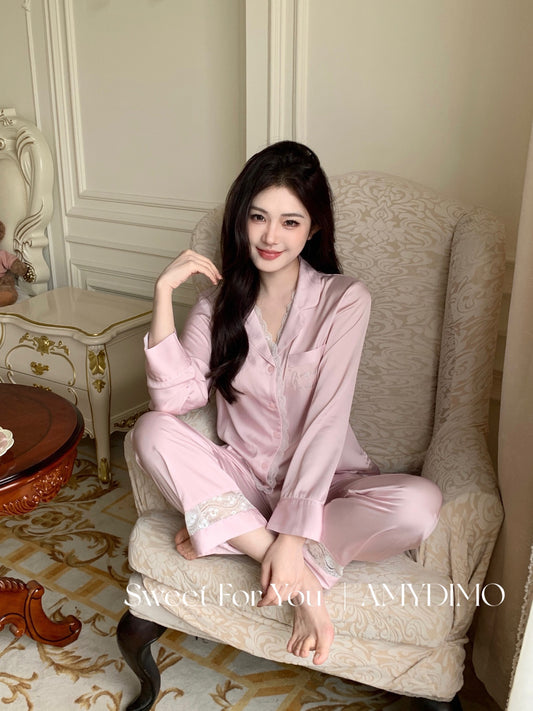 Amydimo Pink Lace Female Pajama(Preorder)