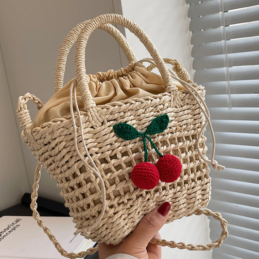 Kelly Designs Cherry Straw Bag (Instock)