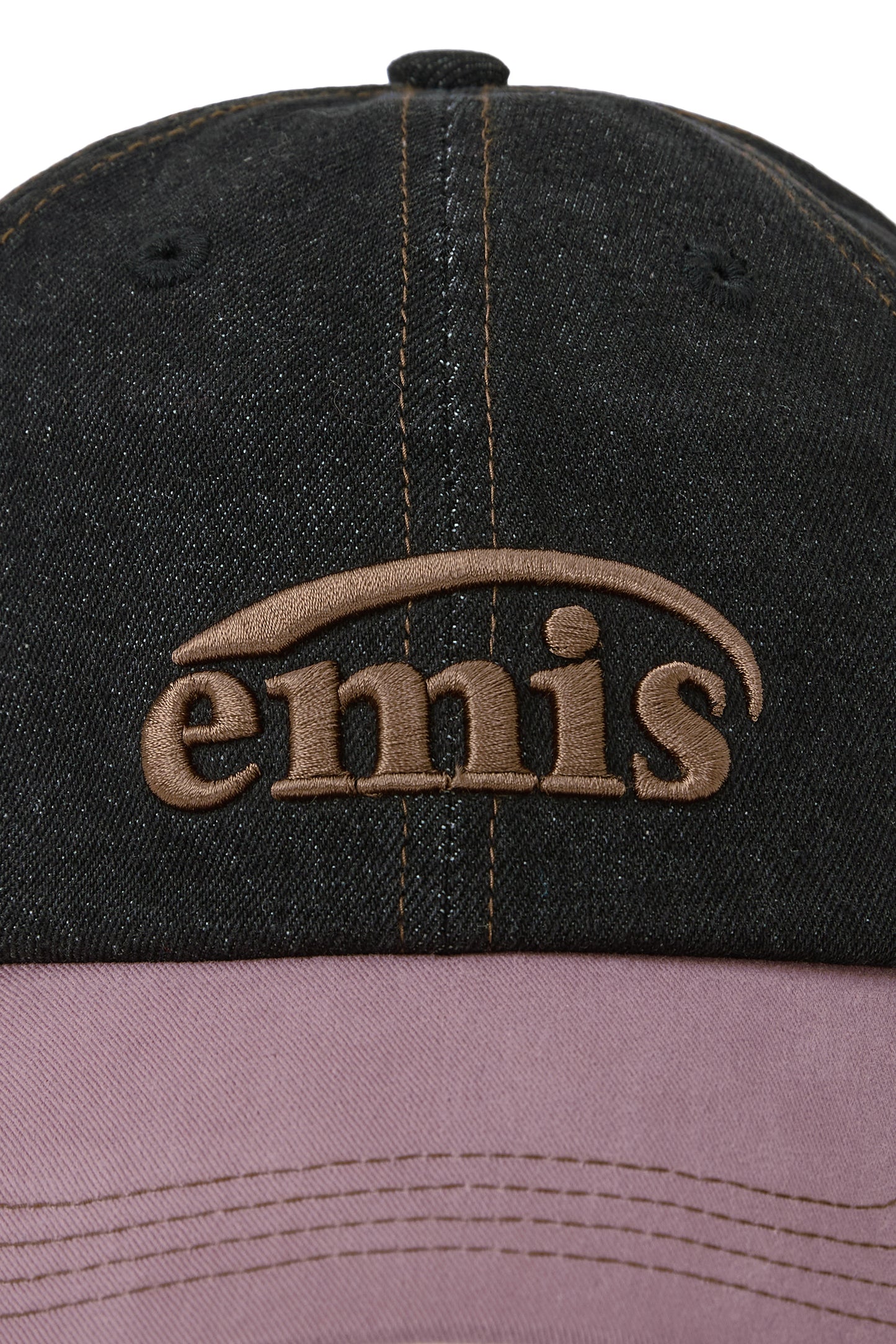 EMIS WASHED DENIM BALL CAP-GRAY/PINK (Preorder)