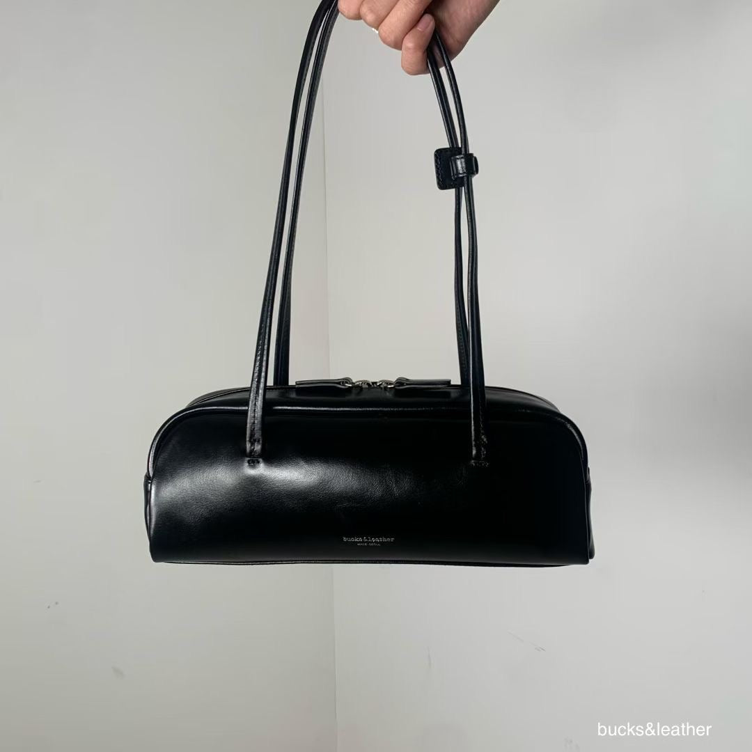 Korean APM Collection BUCKS&LEATHER Black Leather Bag (Instock)