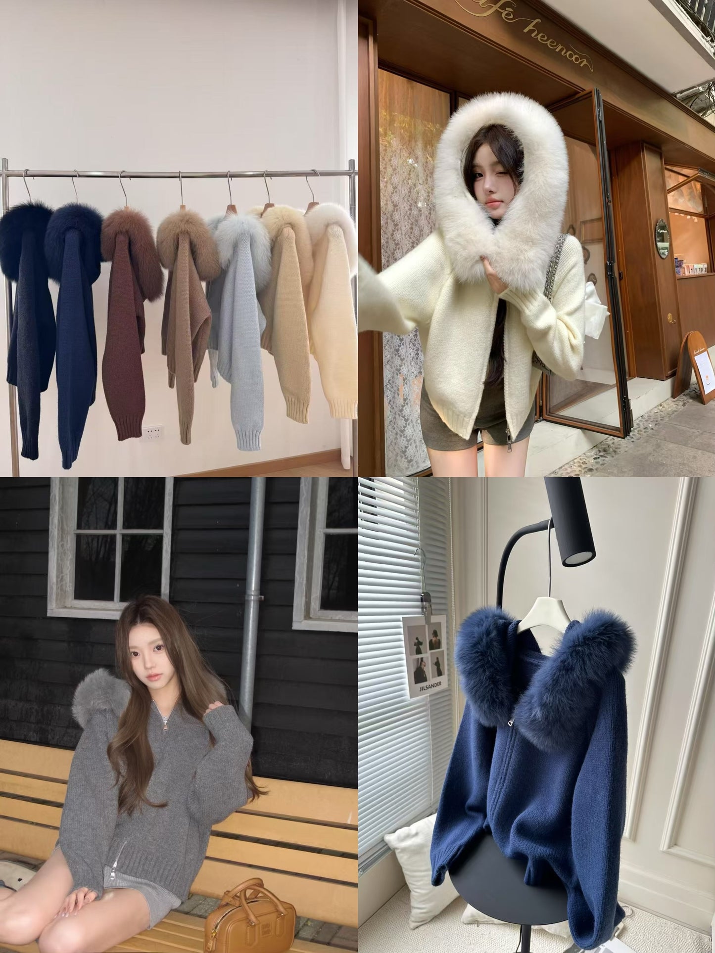 Kelly Designs 9 Colors Fox Fur Zip Up Jacket (Instock)