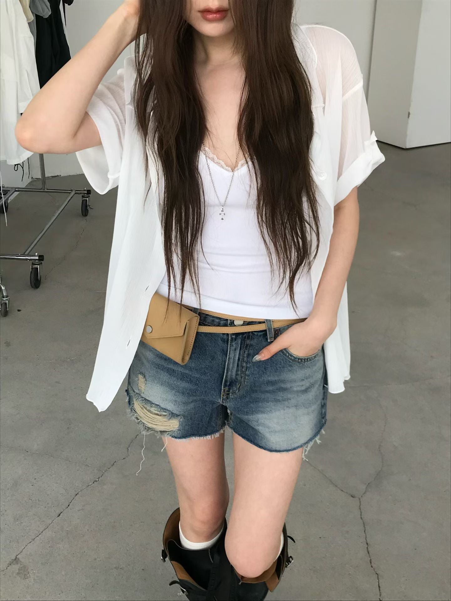 Korean APM Collection V Neck Cami Top-3 Colors (Instock)