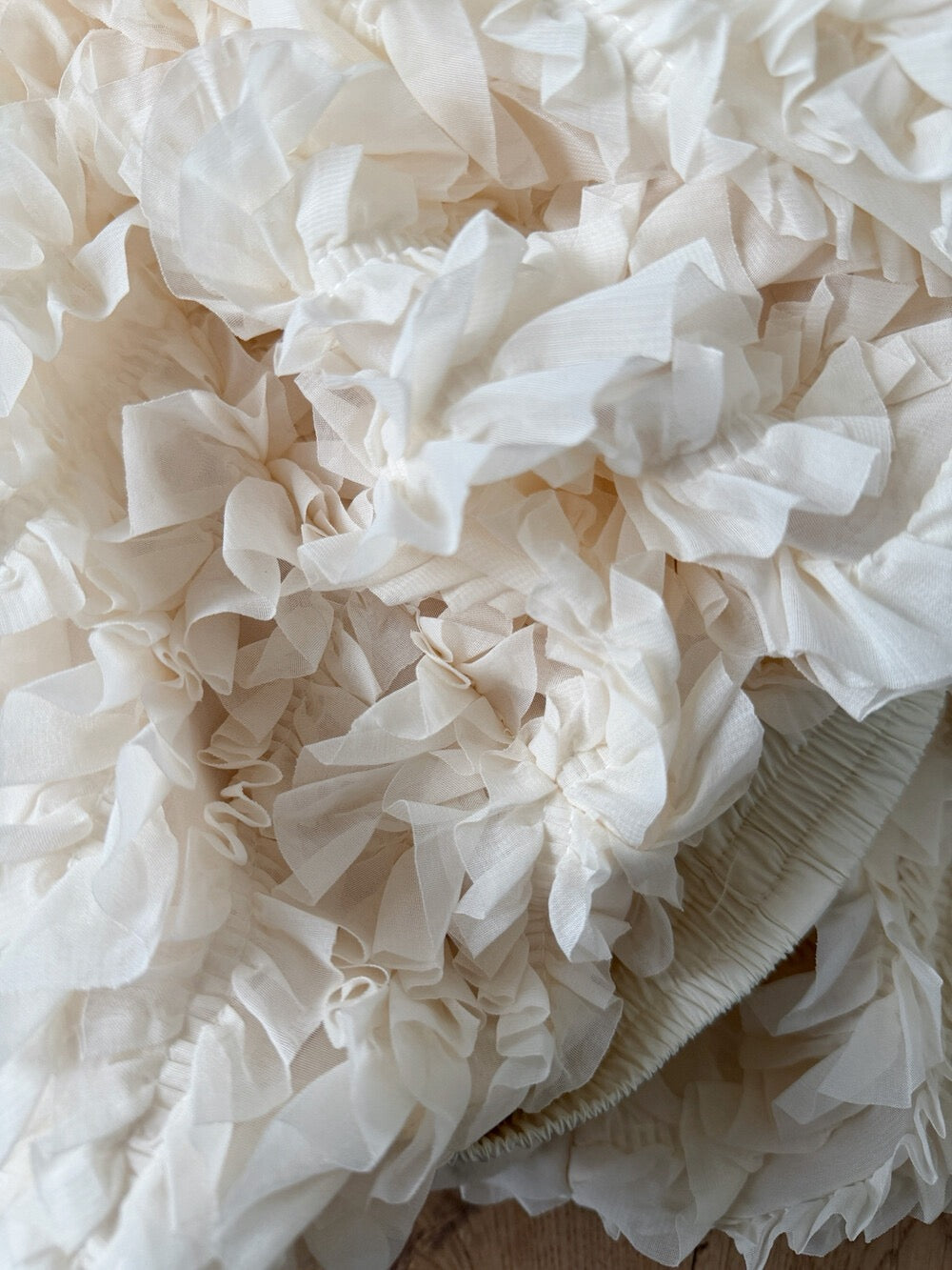 Kelly Designs Sweet Ruffle Mini Skirt-Beige/Top Set (Instock)