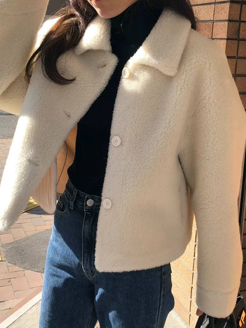 Kelly Designs Fur Integrated White Jacket(Instock)