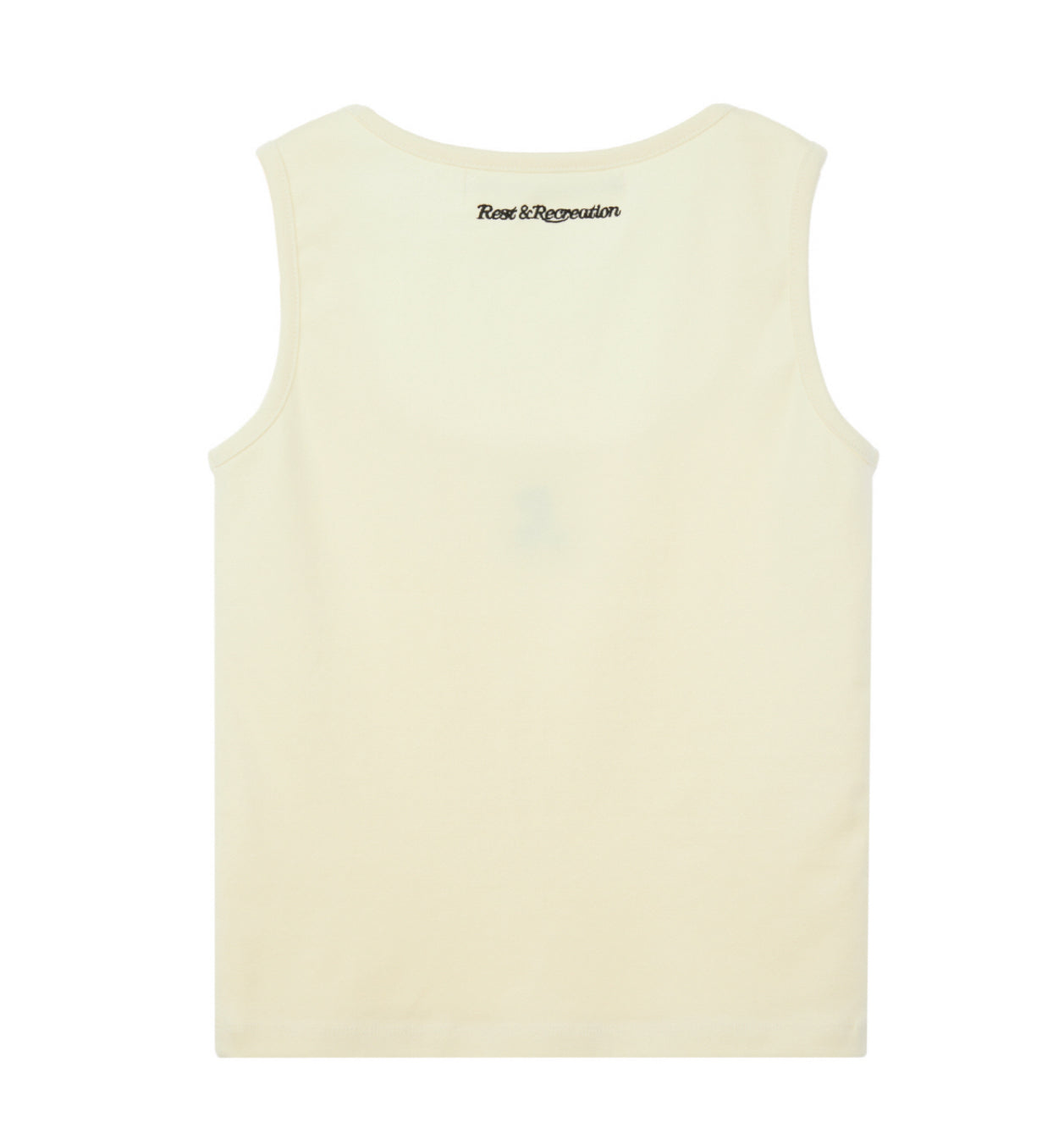 Rest & Recreation WIDE U-NECK TANK TOP - Cream (Preorder)