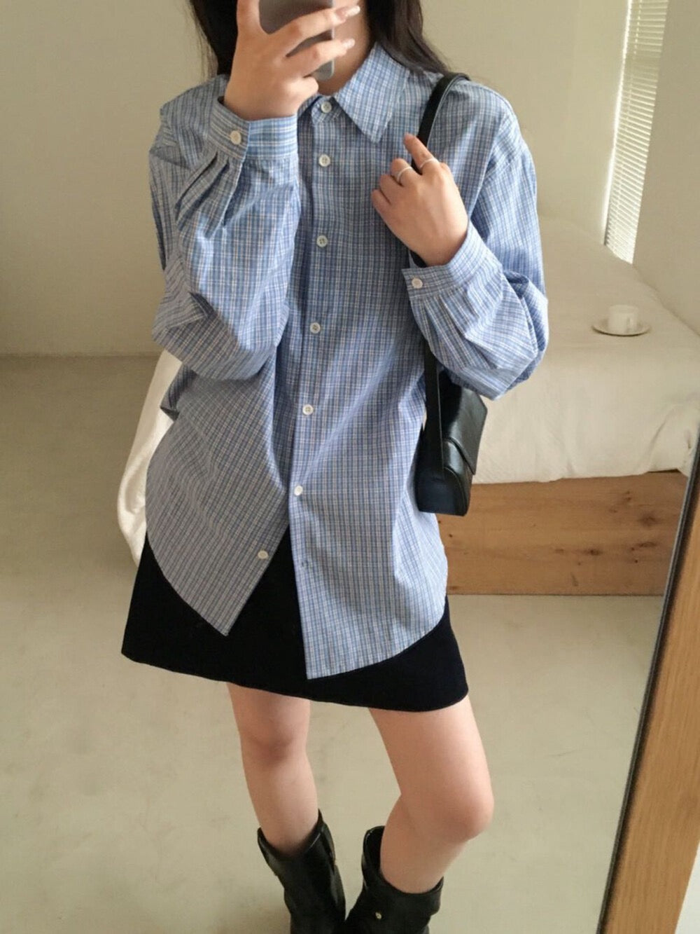 Kelly Designs Plaid Blue Shirt (Instock)