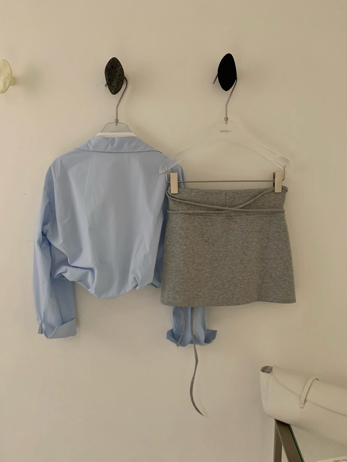 Kelly Designs 2-Piece Casual Set – Fake 2Pcs Shirt, & Mini Skirt (Instock)