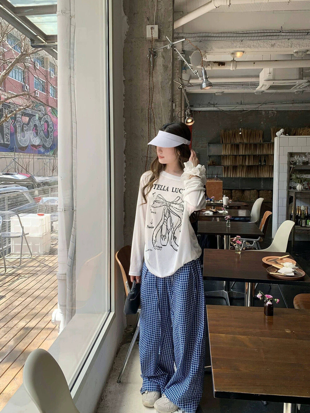 Kelly Designs Ribbon Shirt & Blue Pants Set (Instock)