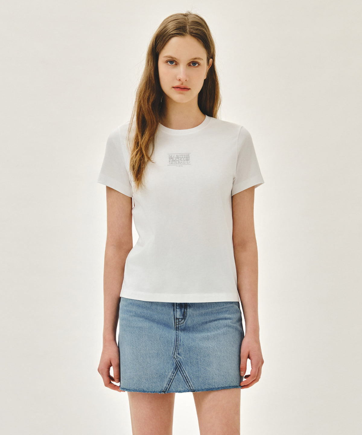 Marithe W SMALL CLASSIC LOGO TEE white (Instock)