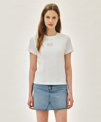 Marithe W SMALL CLASSIC LOGO TEE white (Instock)