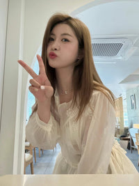 Korean APM Collection Beige Blouse (Instock)