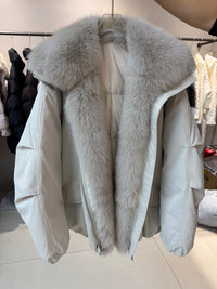 Kelly Designs Goose Down Jacket with Genuine Fox Fur Trim (Instock)