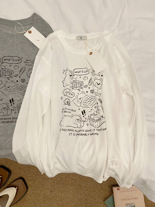 Kelly Designs Casual Graphic Sun Shirt – Two Colors Long Sleeve (Instock)