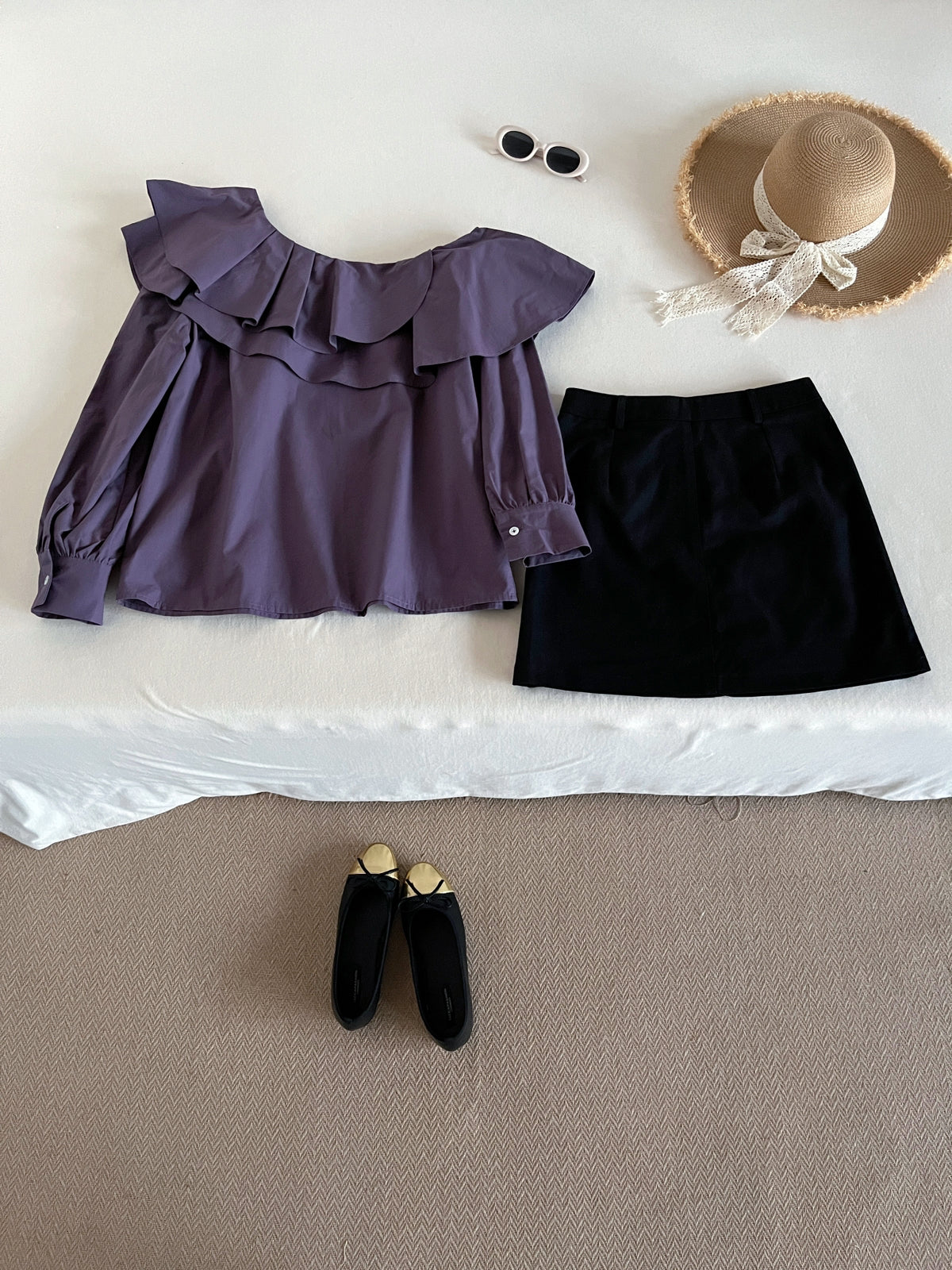 Kelly Designs Off Shoulder Purple Blouse (Instock)