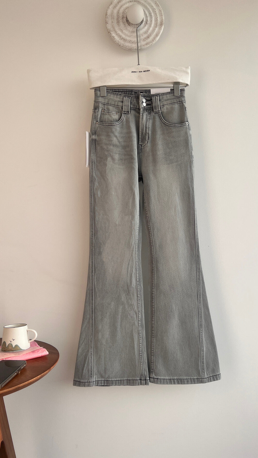 Kelly Designs Four Season Flare Jeans-Gray(Instock)