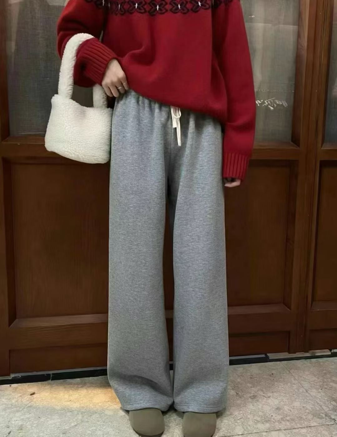 Korean APM Collection Fleece Pants - 4 Colors (Instock)