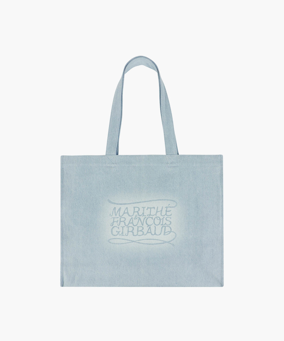 Marithe DRAWING CLASSIC LOGO DENIM ECO BAG light blue (Instock)