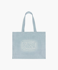 Marithe DRAWING CLASSIC LOGO DENIM ECO BAG light blue (Instock)