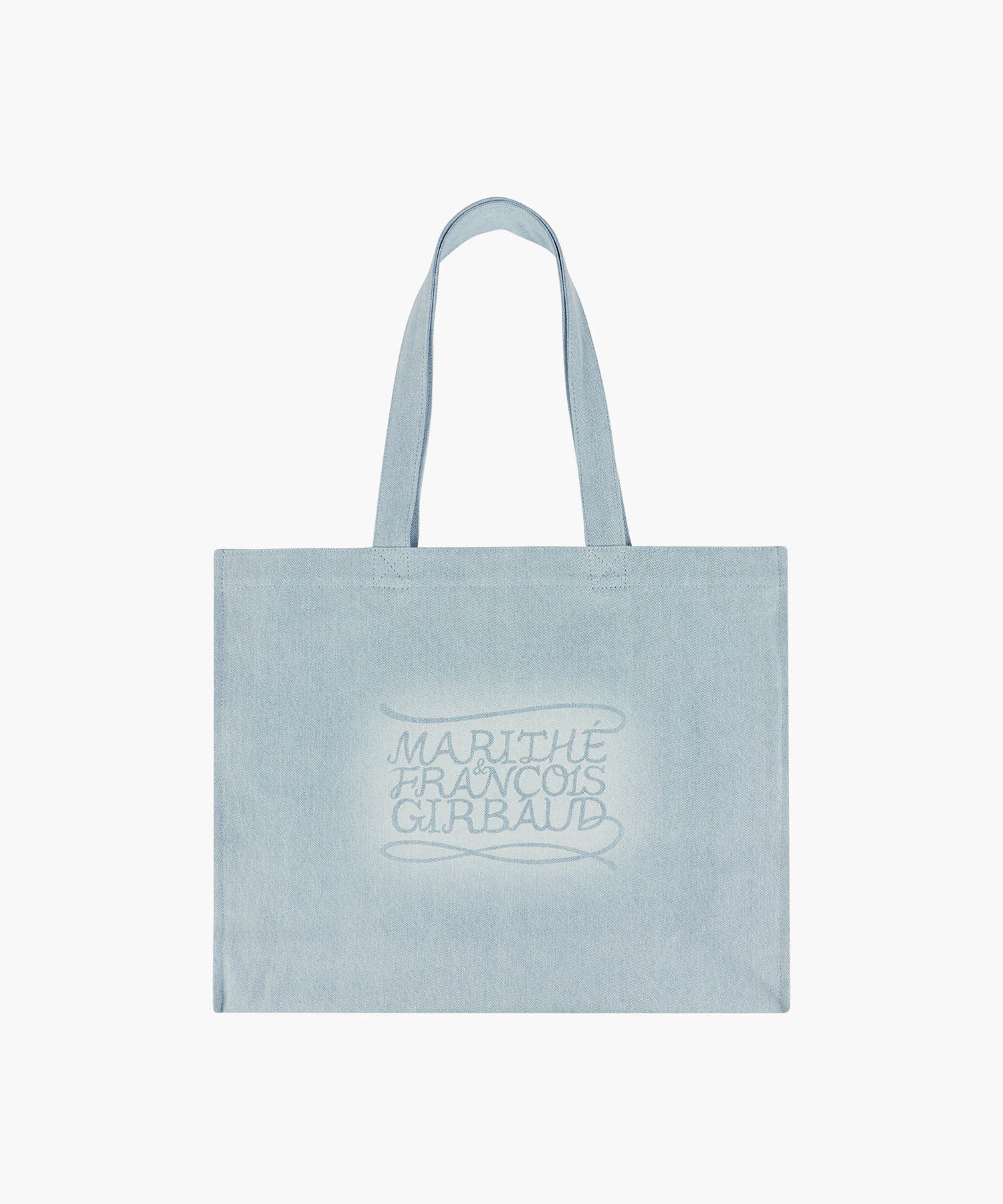 Marithe DRAWING CLASSIC LOGO DENIM ECO BAG light blue (Instock)