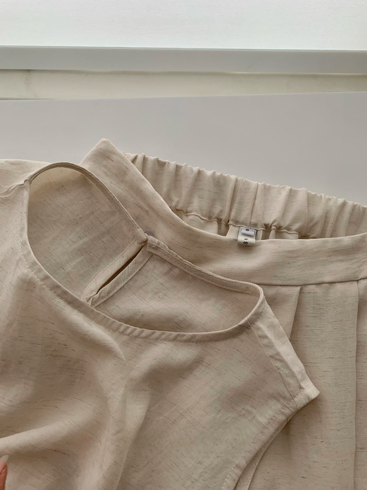 Kelly Designs 2-Piece Casual White Set –Top, & Long Pants (Instock)