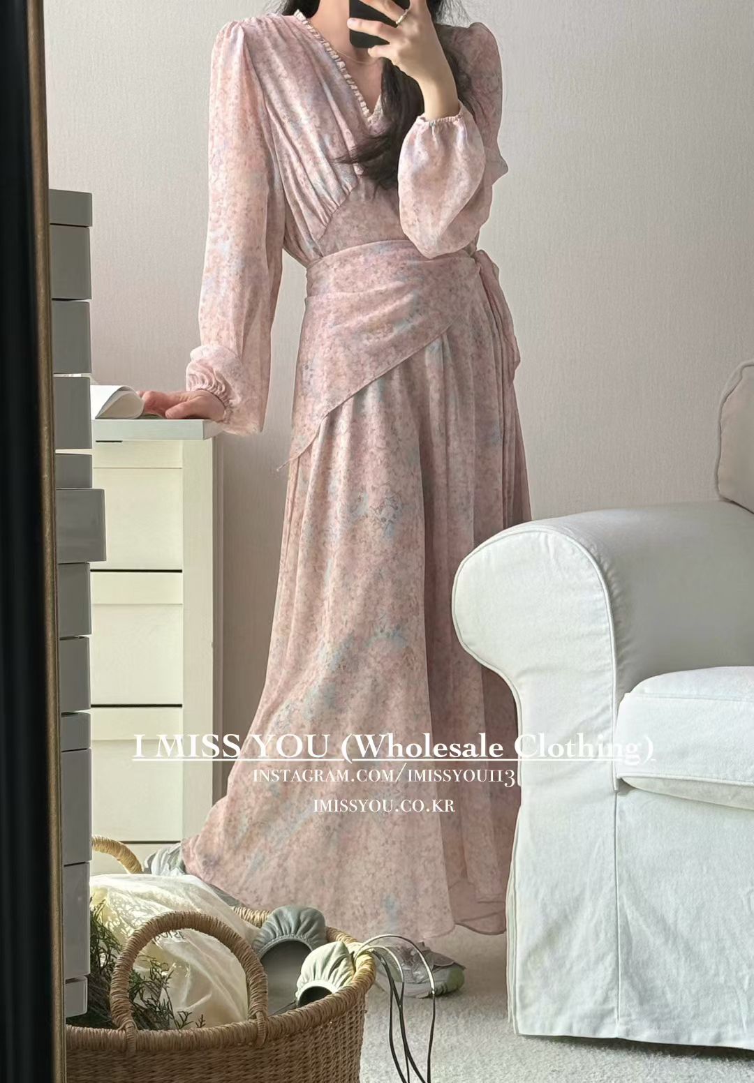 Korean APM Collection I Miss You Pink Dress (Instock)