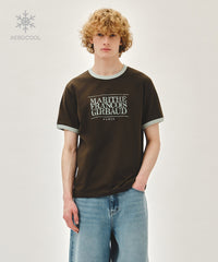 Marithe AEROCOOL CRACK CLASSIC LOGO RINGER TEE brown (Instock)