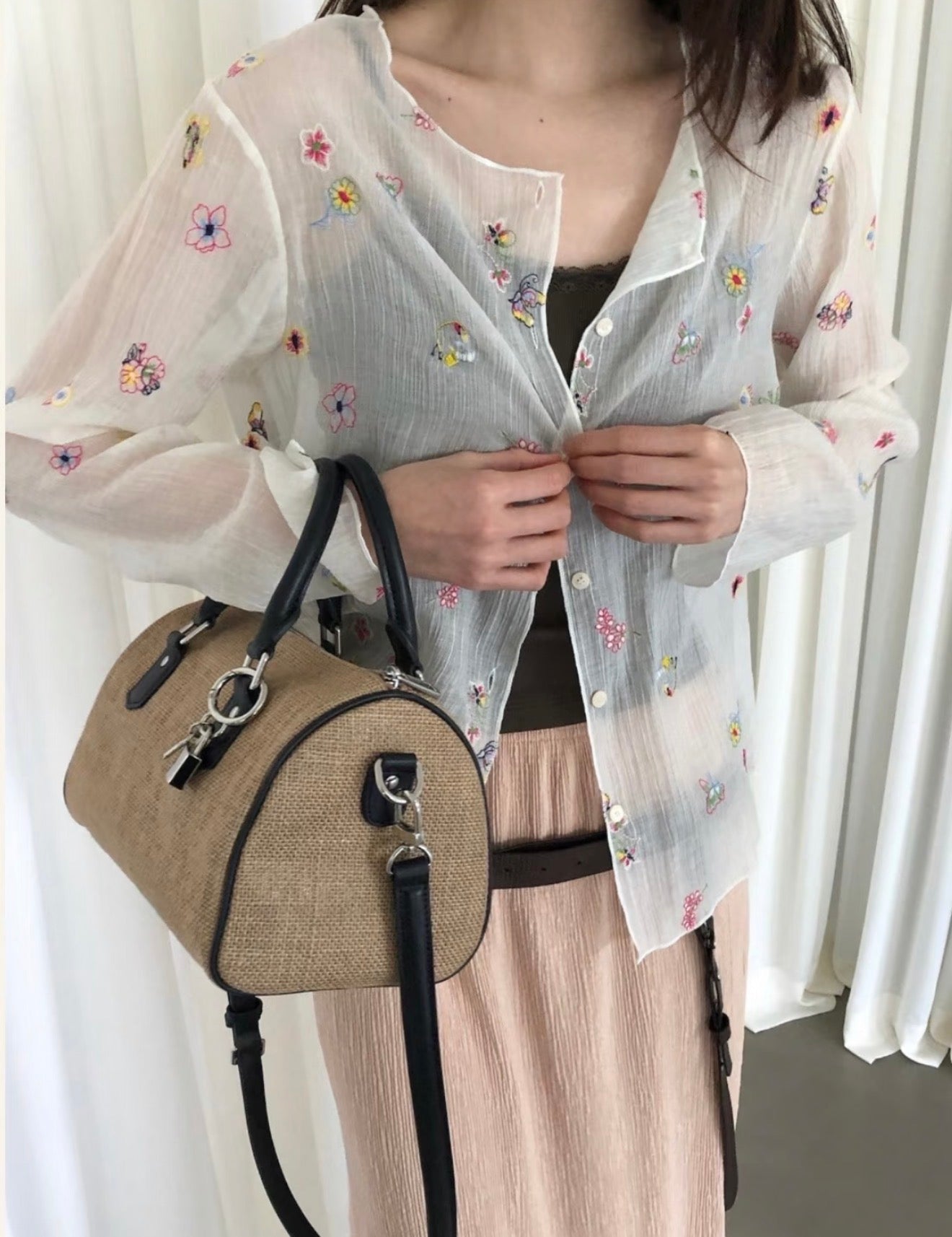 Korean APM Collection Floras White Cardigan (Instock)