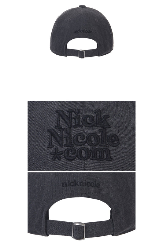 Nick Nicole NN Dotcom Signature Ball Cap_Denim Charcoal (Instock)