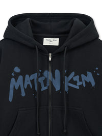 Matin Kim Graffiti Logo Crop Hoody Zip Up (Instock)