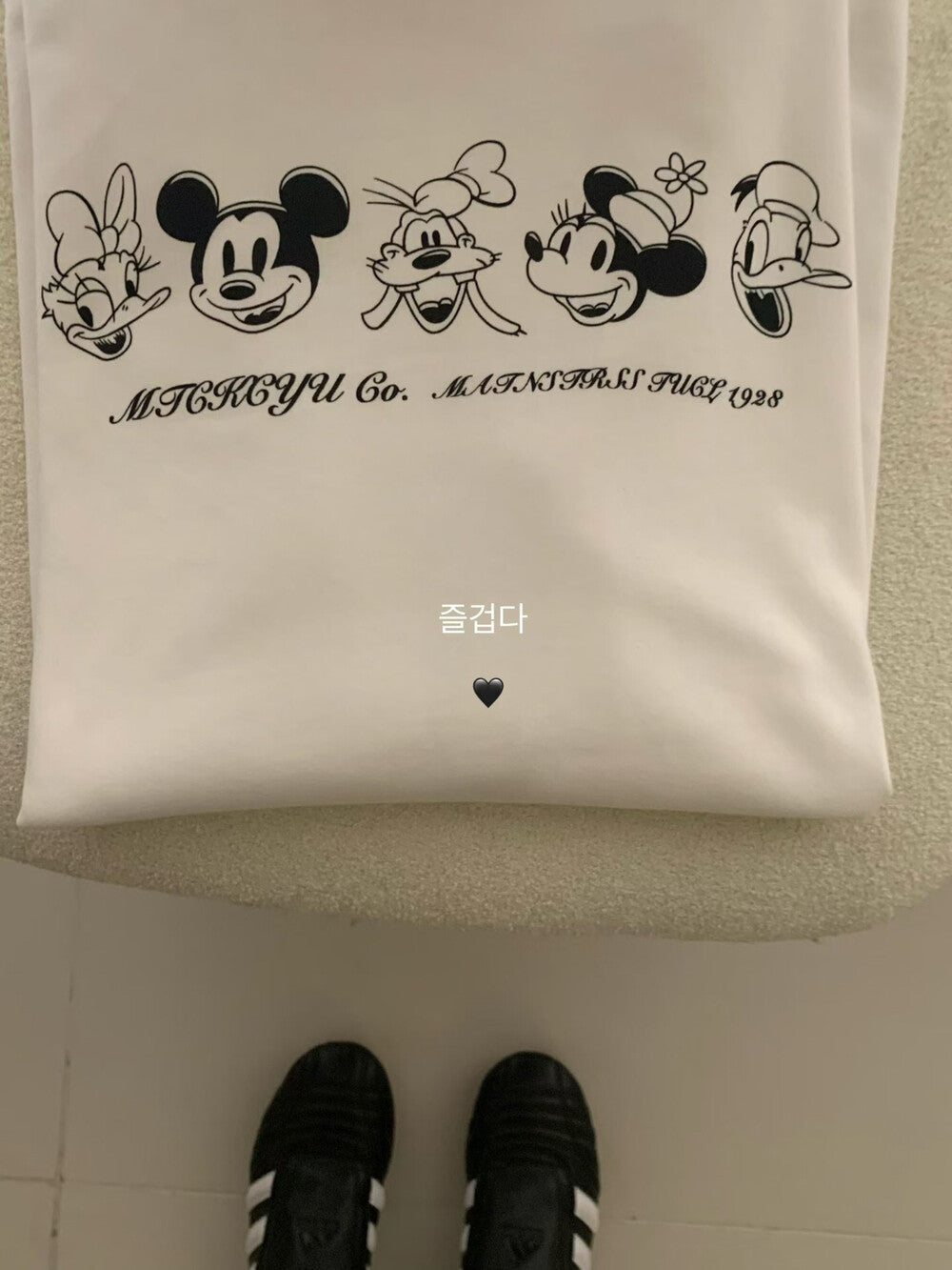 Kelly Designs Brushed Cotton Long-Sleeve Tee – Mickey Mouse Print (Instock)