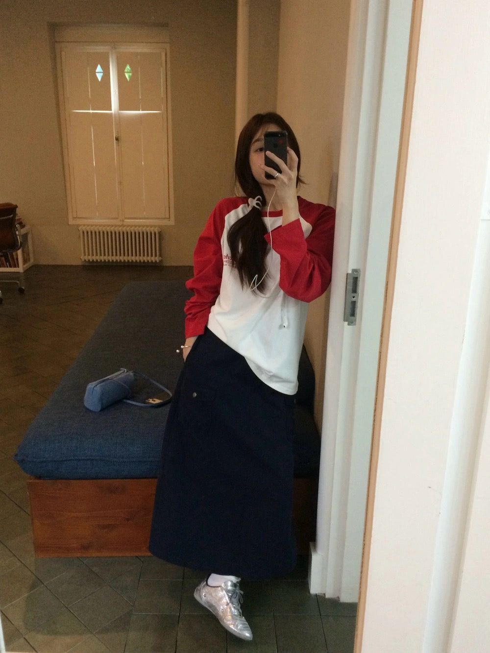 Kelly Designs Oversized Raglan Color Block Long Sleeve Tee (Instock)