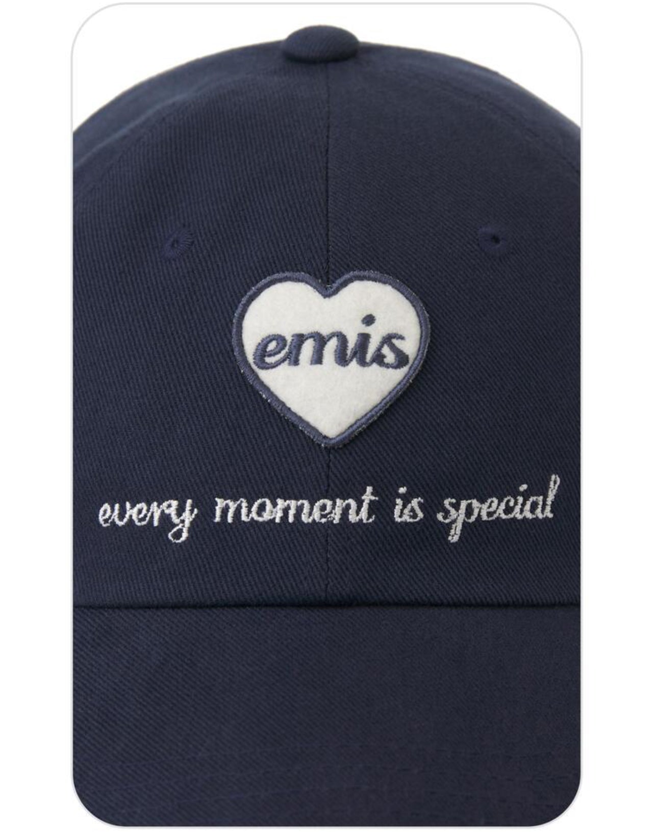 EMIS HEART WAPPEN BALL CAP-NAVY (Preorder)
