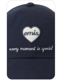 EMIS HEART WAPPEN BALL CAP-NAVY (Preorder)
