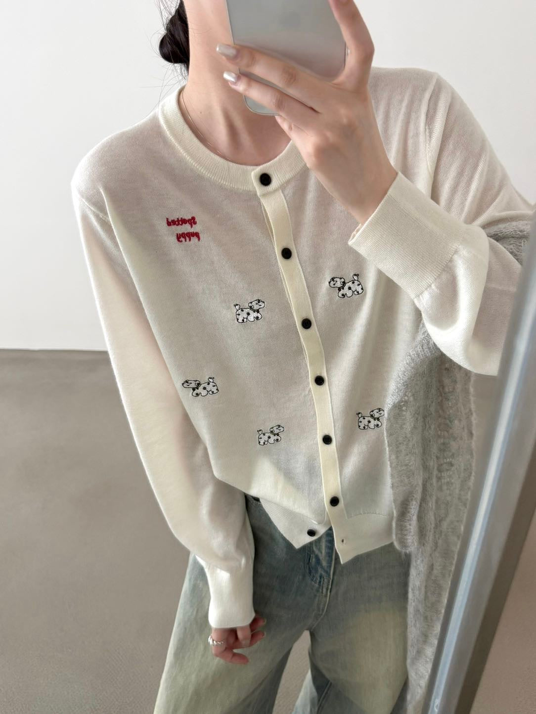 Kelly Designs Fine Wool Embroidered Cardigan - 3 Colors (Instock)