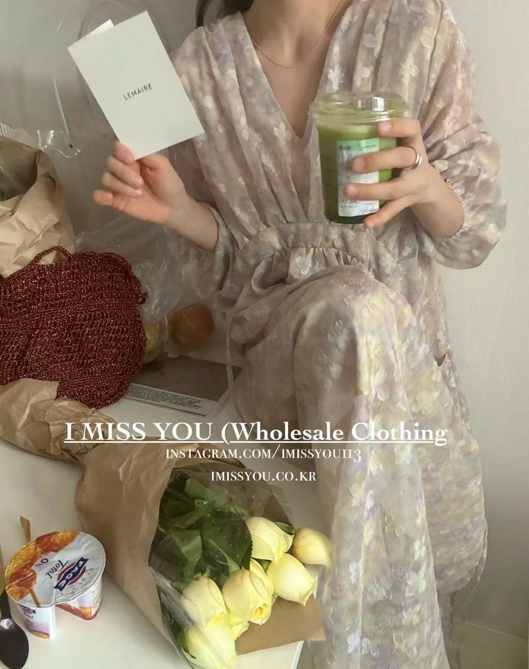 Korean APM Collection I Miss You Yellow Dress (Instock)