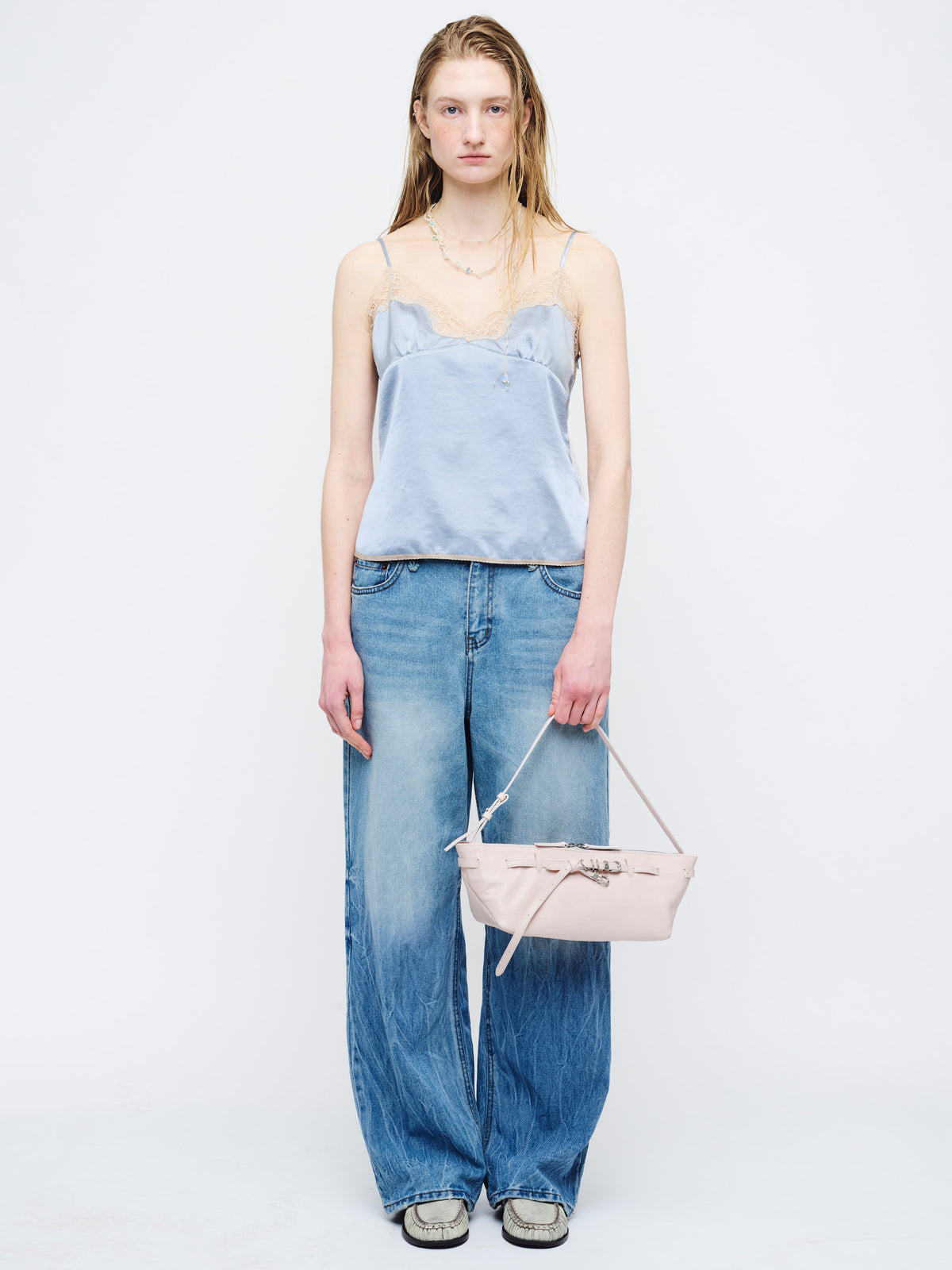 MARGE SHERWOOD Grandma Used Sling Bag – Pale Pink Cracked (Instock)